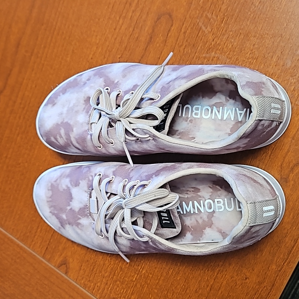 NoBull Mens Dusty Rose Tie Dye Mens Canvas Trainer